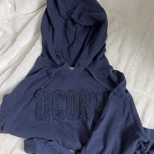 Sparkle UConn PINK Hoodie cropped